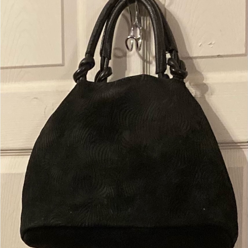 NICOLI - GENUINE LEATHER HANDBAG/SACTHEL BLACK